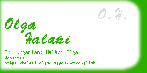 olga halapi business card