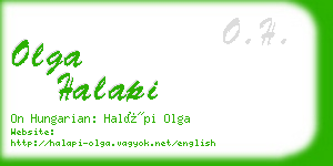 olga halapi business card